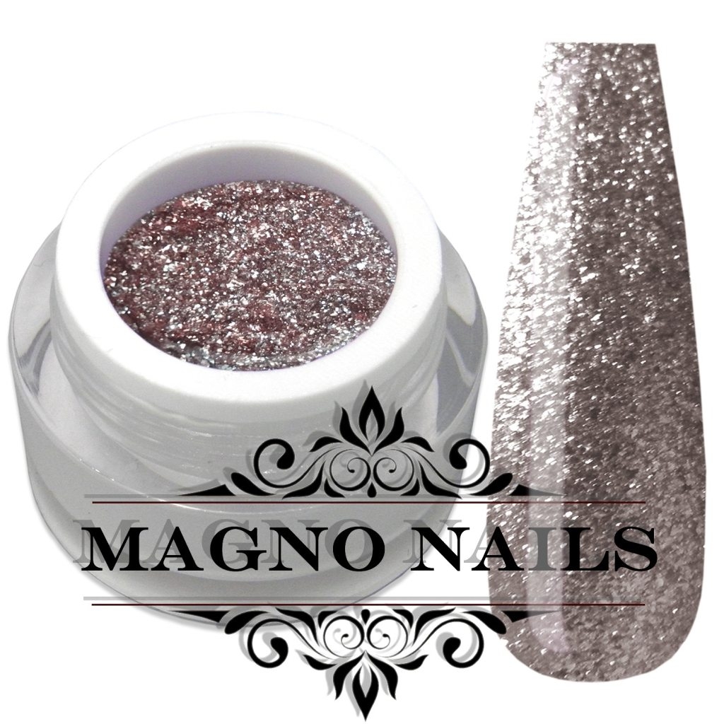 UV Gel - 1907 - Chrome Glitter Glam Gel - Texas Rose